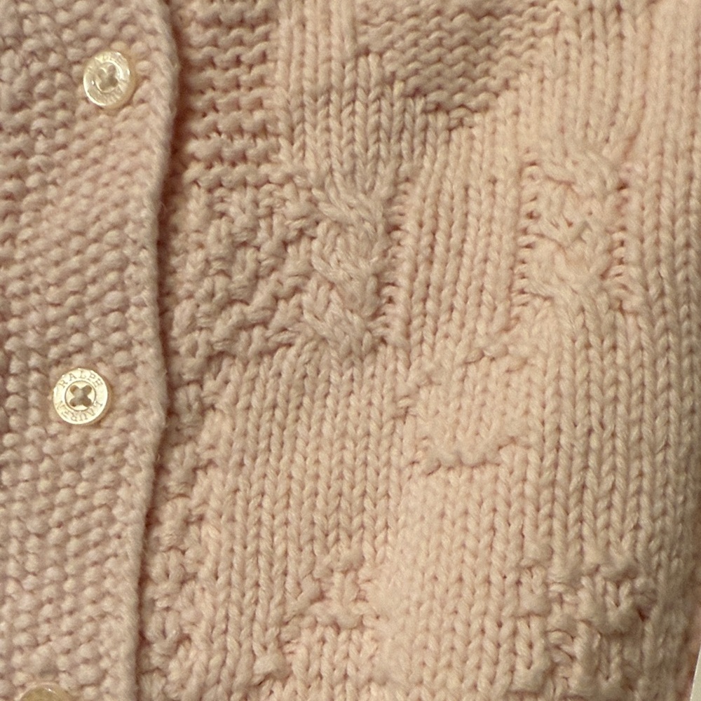 NWT Ralph Lauren Pink Knit Cardigan, long sleeve Bodysuit, corduroy pants Set - Picture 6 of 11